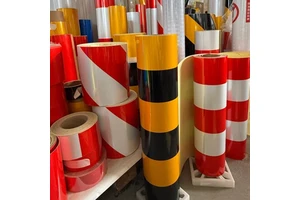 Engineer Grade PET Large Roll Striped Reflective Sheeting for Road Traffic Signs Road Safety