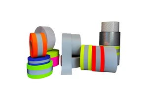High Visibility Silver T/C Fabric Industrial Reflective Tape Reflective High Visibility Fabric for Safety Uniform