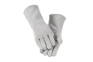 Welding Gloves, Flame-retardant, Heat-insulating, Lengthened and Thickened Cowhide Labor protection Gloves for Welders