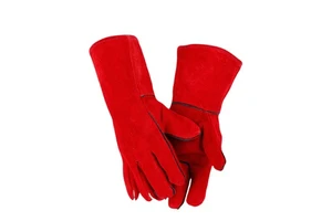 Swelder 14inch Red Economic Flame Retardant Cowhide Leather Welding Gloves for Mig Use