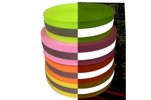 Silver Reflective Polyester Tape Printable Reflective Webbing for Night Running School Bags Outdoor Apparel for School Uniforms