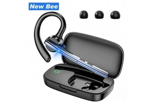 New Bee M54 V5.1 Ear Hook Bluetooth Headset With Noise Canceling Mic Hands-Free Wireless Earpiece & 500mAh Charging Case