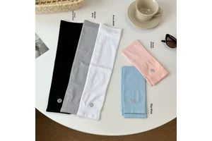 LULU Unisex Anti-UV Sun-Protective 80g Ice Arm Sleeves Summer Outdoor Cycling Driving Nylon/Cashmere Material Wholesale Drop
