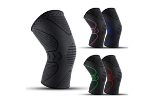 Sports Workout Knee Brace Arthritis Pain Relief Knitted Breathable Nylon Compression Knee Sleeves Protective Workout Equipment