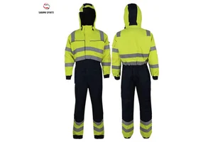 Men's Customized Yellow Safety Work Clothing Durable Breathable Protective Logo With Anti-Static Anti-Cut Features