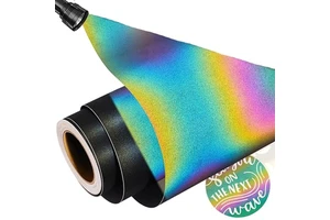High Heat Press Reflective Fabric for Clothing Rainbow T-Shirts & Bags with Logo Print Made of Vinyl PU & PS Materials