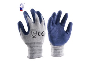 Best Cheap Custom Industrial Safety Gloves Mechanics Duty Waterproof Work Gloves Heat Resistant Rubber Cotton Coating Cut