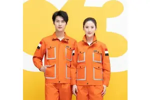 Unisex Polyester-Cotton Safety WorkWear with Big Pockets for Workers Safety Spring Autumn Long Sleeves Zipper Safety Clothing
