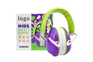 Customized Color EN352-1:2020 SNR 33dB Foldable Adjustable Ear Defender Kid Ear Muff Sleeping Studying Earmuff