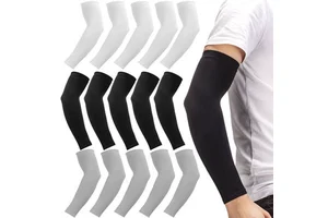 Summer Arm Sleeves Cooling Protective Sun Shield Lightweight Breathable Moisture Wicking Cycling Running Outdoor Sportswear