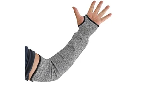 Cut Resistant Knit Thick Protection ANSI Level A5 Puncture & Tear Resistant Anti-cut Arm Sleeves Gloves Thumb Hole for Knife