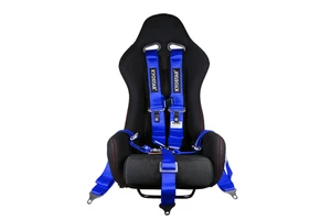 KYOSTAR Premium 3" Polyester Webbing Race Car Seat Belts 5-Point Design Racing Safety Harness Latch Lock ATV