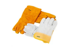 Cowhide Welding Gloves, Fire-resistant Wire Welding Gloves, Long, Wear-resistant, Heat-insulating, Heat-resistant, Thick Andsoft