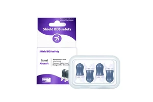 Professional Reusable Silicone Earplugs for Aviation Hearing Protection 34dB Noise Reduction CE Certified Reduces