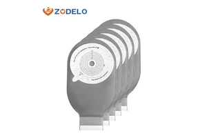 Zodelo Good Quality Supplier One Piece Pouch Non-woven Fabric With Exhaust Valve Colostomy Ostomy Bags For Ileostomy Stoma Care