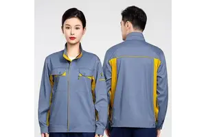 Long Sleeves Summer Colorful Strips Safety Clothing for Workers Cotton-polyester Zipper Unisex Safety Work Wear Suits
