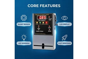 Coin Operated High Accuracy Metal Alcohol Tester Breathalyzer One-way Anti-reflux Mouthpiece 1-Year Warranty For Public Places