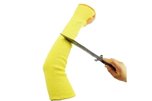 Aramid Safety Protective Cut Resistant Heat Resistant Insulation Sleeve Thumb Hole ANSI/ISEA Cut Level 2 for Outdoor Activities