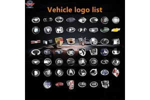 Gift Package High Quality Zine Alloy Leather Car logo No Rust No Fading Car Safety Seat Belt Buckle