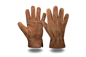 OEM New High Quality Leather Industrial Welding Working Gloves with Anti-Slip Waterproof & Fireproof Features