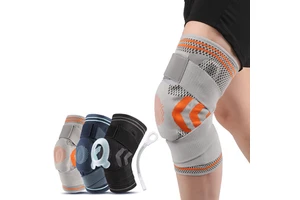 2199#Outdoor Sports Protective Knee Brace Sleeve With Strap Spring