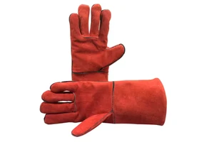 XINGYU Long Safety Leather Work Gloves Heat Resistant Leather Welding Red 35-45cm Leather Gloves Welding Gloves
