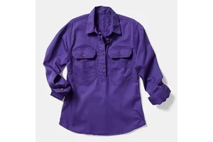 Work Shirts With Custom Logo Cotton Work Shirt Roll Up Embroidery Loose Fit Australia Country Workshirts