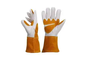 Fully Protect Cow Hide Leather Welding Glove With Excellent Quality Heat Resistant Long Leather Mig Welding Gloves Maju Industry
