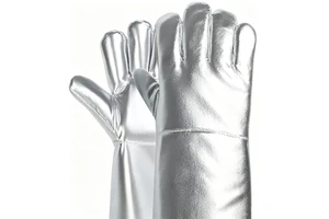 Industrial Electric Welding Cast Iron Fireproof Melting Gloves Aluminum Foil Heat Insulation Safety Gloves