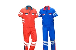 Safety Workwear Set with Hi Vis Reflective Strips for Construction Sites Summer Safety Protective Work Clothes