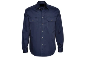 Men's OEM Custom Embroidered/printed Logo Regular Fit Solid UV Protection Full Button Work Shirt