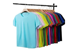 China Bangladesh Factory Price OEM Customized Logo Embroidery Quick Dry Round Neck Short Sleeve Promotional Work Uniform T Shirt