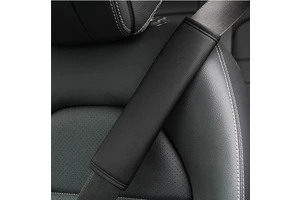 Car Seat Belt Cover PU Leather Safety Mat Breathable Shoulder Protection Padding Pad Auto Interior Universal Accessories 1Pcs