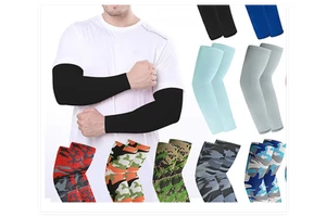 Wholesale High Quality Customizing Sports Sun Protection Breathable Sweat Summer Unisex Arm Cover Sleeves for Outdoor Sports