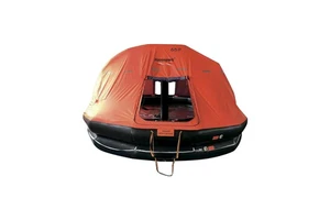 Havospark HW-RB02 Inflatable 6-Person SOLAS Standard Neoprene Coated Fabric Orange Life Raft CCs Throw Overboard Yacht Safety