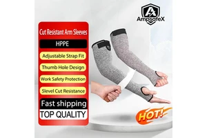 AmpsafeX Factory Direct ANSI/ISEA Cut Level 5 Dyneema Anti-Cut Customizable Arm Sleeves Thumb Hole Wear-resistant Anti-Scratch