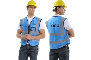 Custom High Quality Multi Pocket Safety Clothing for Night Construction Safety High Reflective Vest
