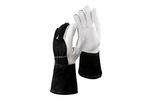 Heat Resistant Premium Quality Goatskin Leather TIG Welding Gloves Light Weight Natural Crust Keystone Thumb Welder Gloves