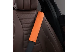YECAI Universal Luxury Leather Car Seat Belt Cover Shoulder Pad Breathable Comfortable Anti-Rubbing Auto Interior Accessories