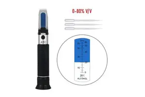 2025 High Quality Handheld 0-80% Baijiu Alcohol Meter Distilled Liquor Detector and Refractometer Factory Price Fast Delivery