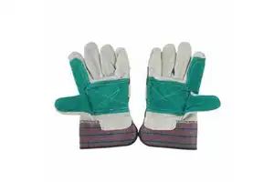 Cow Split Hand Protective Leather Gloves Welding Safety Work Gloves for Machinist Mechanic Tasks