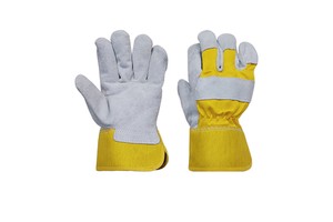 Cowhide Leather Industrial Safety Gloves Heat Resistant Cut Resistant Anti-slip Breathable Welding Work Full Palm Gloves