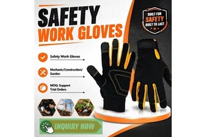 OEM Customized Breathable Soft Comfortable Full-Finger Industrial Construction Welding Work Safety Gloves For Labor Protection