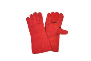 14inch EN388 Split Leather Cowhide Or Goatskin Long Welder's Gloves Thick Protective Gloves For Sewing Non-trip Welding