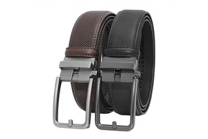 Factory Wholesale Automatic Genuine Leather Belt 4CM Custom Logo Reversible Auto Lock Buckle Casual Business Dress Belt