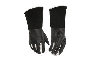 Premium Durable Black Goat Grain Cowhide Split Leather Anti-Static Breathable Anti-Slip Welding Gloves Heavy Duty Heat Resistant