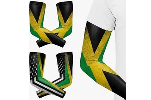OEM Custom Men Gym Running Elbow Protective Compression Basketball Volleyball Football Sports UV Sun Cycling Cool Arm Sleeves