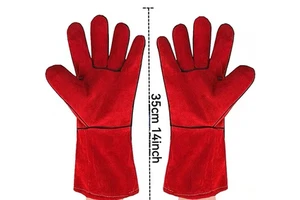Shuoya Winter Welding Gloves Cow Split Leather Soldering Gloves 1114 Inch Welder Work Gloves