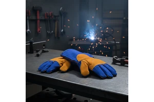 Long Sleeve Heat Resistant Cow Split Leather Welding Gloves