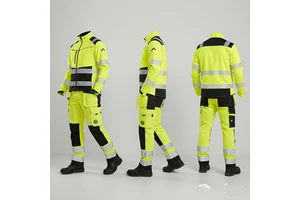 Flame Resistant Coverall Work Reflective Flame Resistant Jacket Carpenter Hi Vis Working Suits With Multi Pockets